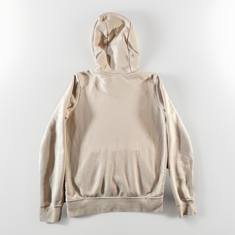Nike Club Fleece Hoodie Beige Pullover Sweatshirt XS‎ Kangaroo Pocket Logo - Picture 2 of 9